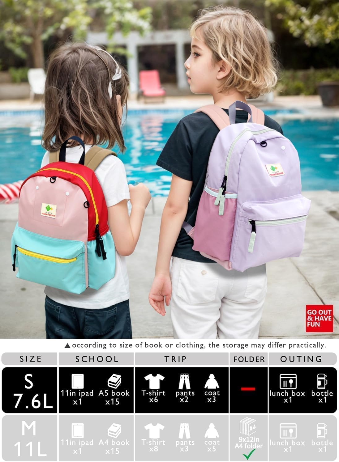 Skiennix Preschool Toddler Backpack - Mini School & Travel Bag for Boys and Girls | 11.6" Height