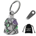 Dream Apparel Motorcycle bells for bikers,Heart rose rider bells key chain angel bell with hanger