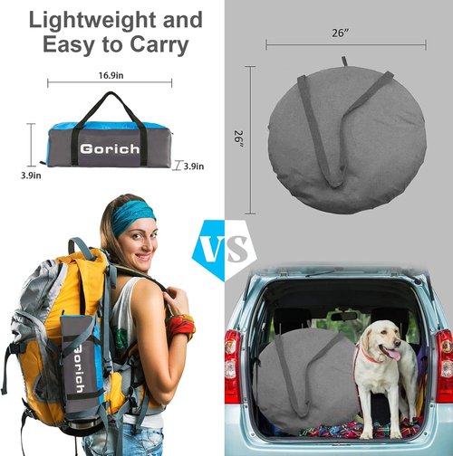 Gorich Beach Tent - UPF 50+ UV Protection Canopy for 3-10 Persons | Lightweight & Easy Setup