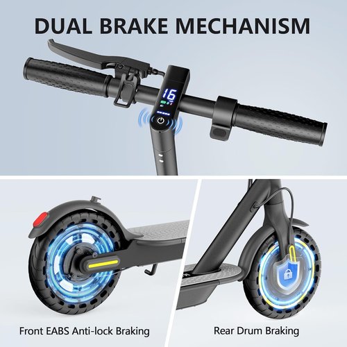 Maxshot Electric Scooter - 350W/500W Motor, 19-22 MPH Speed, 15-28 Miles Range, Foldable Design | Smart App & Dual Braking