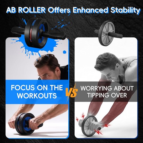 EnterSports Ab Roller Wheel - Premium Abdominal Exercise Equipment with 2 Knee Pads for Core Strength Training