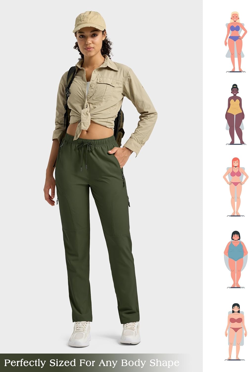 Willit Women's Hiking Pants - Quick Dry Lightweight Water-Resistant Cargo Pants | Multiple Sizes Available