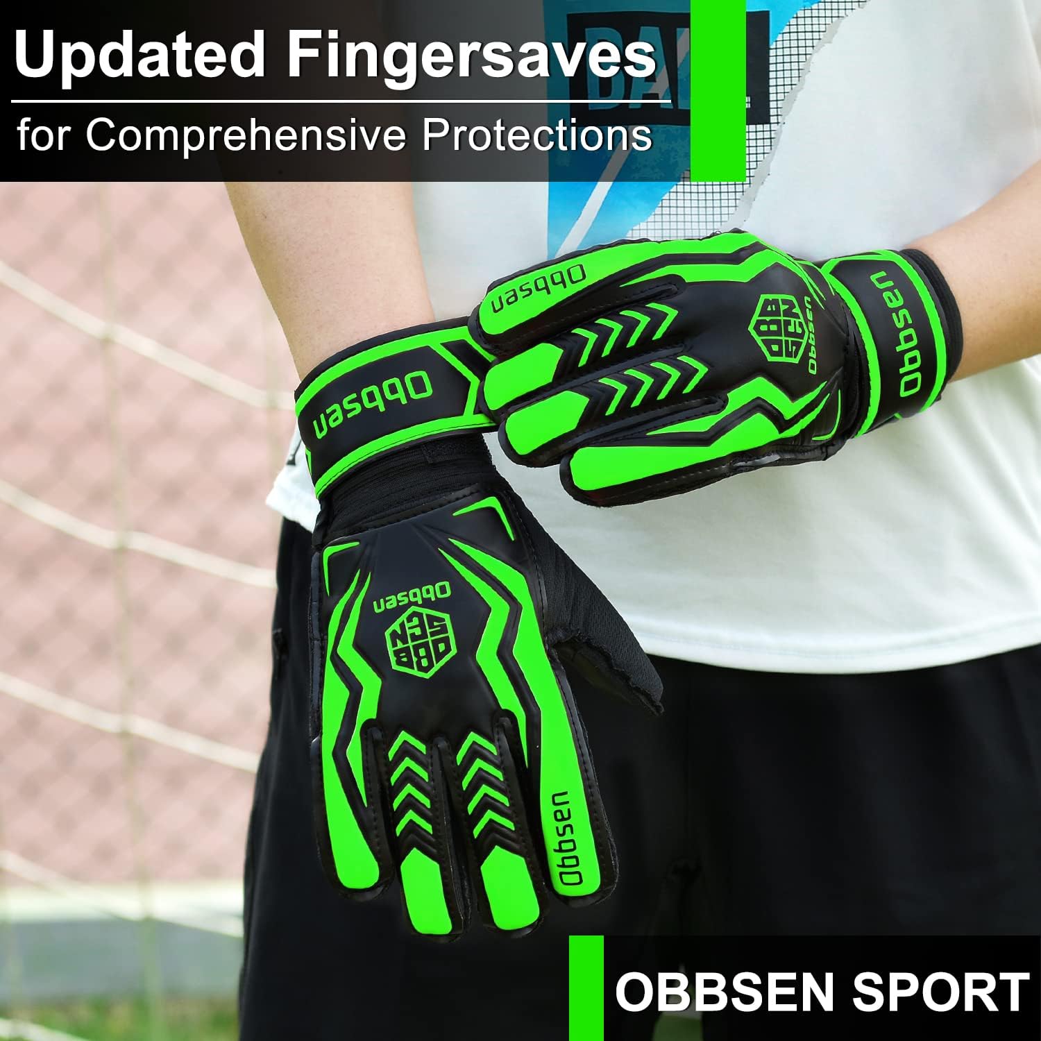 Skiennix Soccer Goalie Gloves - Strong Grip Goalkeeper Gloves with Finger Protection | Youth & Adult Sizes