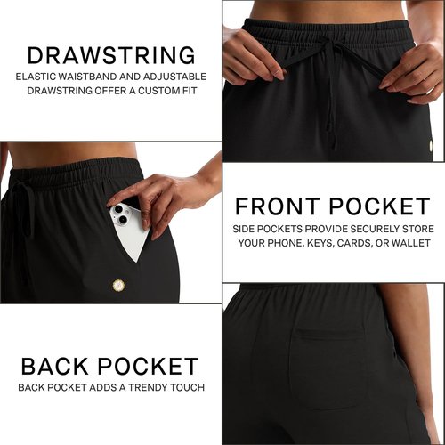 LUCKYCATCUS Women's Bermuda Shorts - Comfortable Jersey Workout Shorts with Pockets | Athletic Fit
