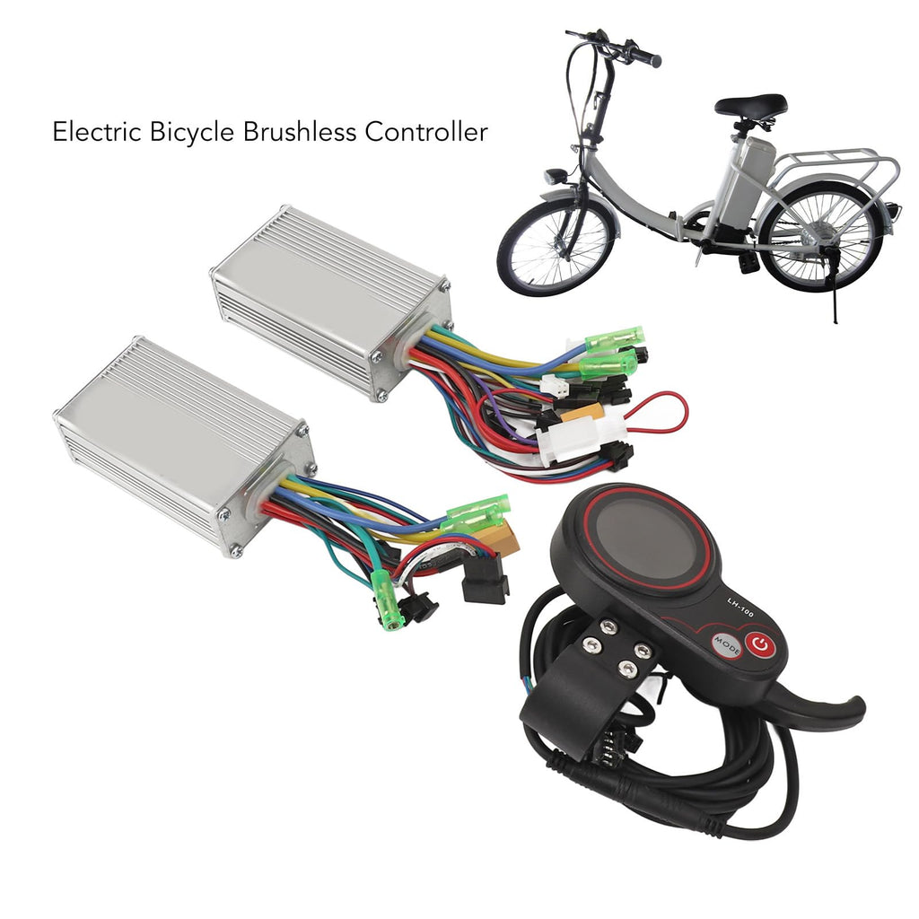 SPYMINNPOO Brushless Motor Controller Kit, 500W for Electric Scooter 24V/36V/48V, LCD Display, Dual Drive System