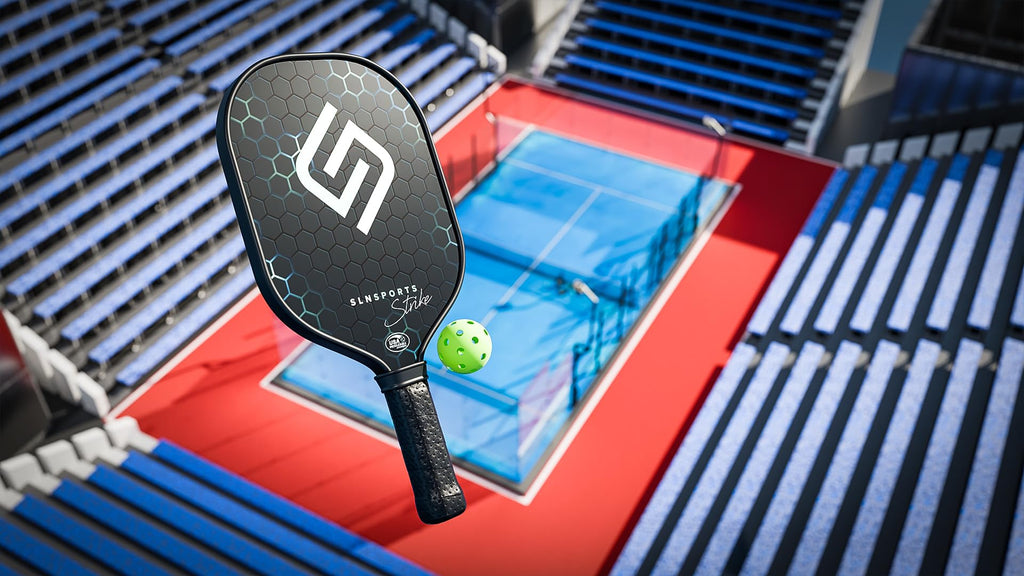 SLNSports Pickleball Paddles Set of 2 | Carbon Fiber/Fiberglass Pickleball Rackets Set | Carrying Case, 4 Balls | Pickleball Raquets for Kids and Adults | Beginners & Professionals (Carbon Fiber)