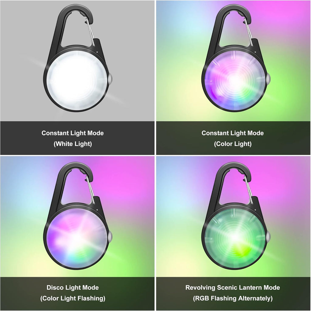 Skiennix Dog Collar Light - Rechargeable LED Night Walking Accessory | 4 Modes, IP68 Waterproof - 2 Pack (Black)
