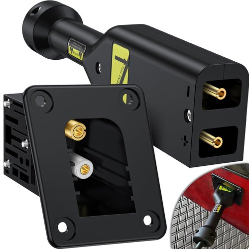 Enekerp 36V EZGO PowerWise Charger Receptacle and W/Handle Plug, Golf Cart Charging Port and Plug for EZGO Medalist&TXT 1996-UP Electric Golf Carts, OEM# 73345-G01 73063-G01