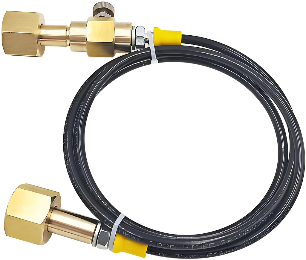 New CO2 Tank Refill Adapter Hose, Easily Fill Small Tanks from Larger Co2 Tanks,60inch Hose with CGA320 Thread
