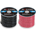 18 Gauge Marine Wire - 100FT Red & 100FT Black Tinned Copper Cable for Boats, RVs & Trailers
