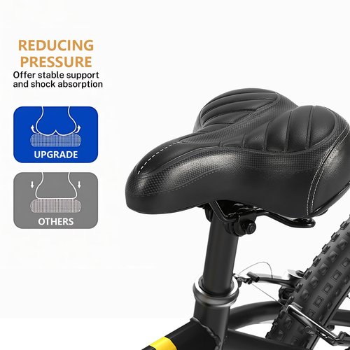 Bikes Seat Cushion, Comfortable Bicycle Saddle Cover Adjustable Compatible Bicycle Seat Padded for Mountain Bicycle Road Bikes Outdoor Indoor
