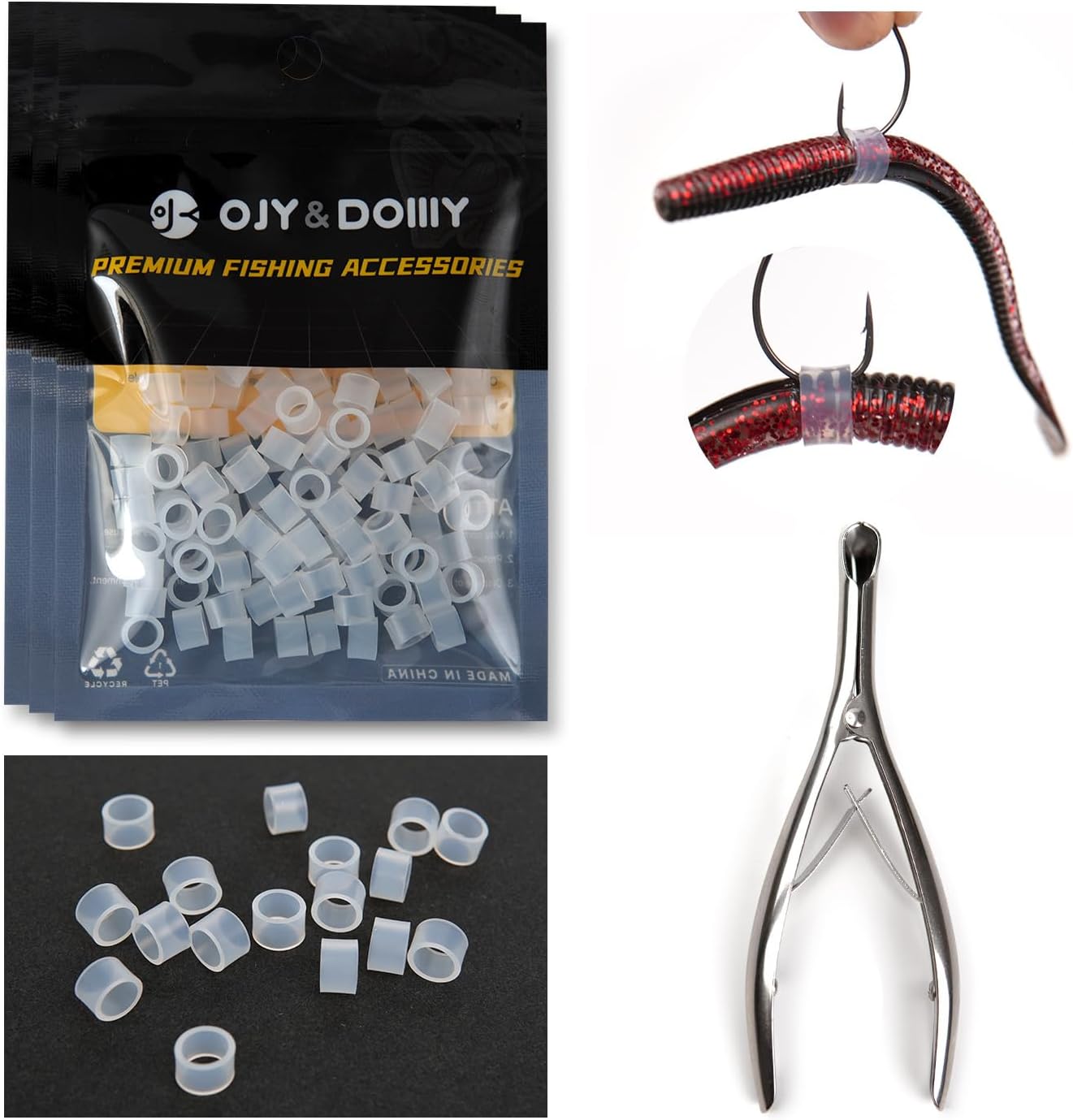 Wacky Worm O-Rings - Heavy-Duty Silicone Senko Bait Protectors | Prevents Rips | 180/150/120 Packs