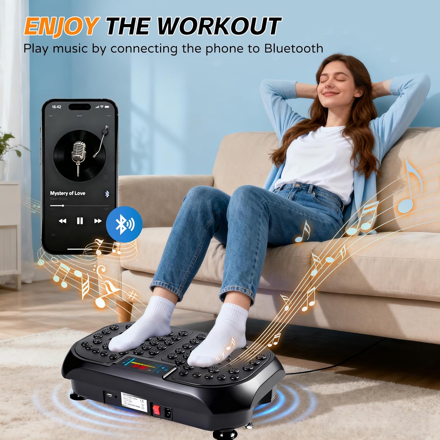 Skiennix Vibration Plate - Full Body Fitness Machine for Lymphatic Drainage | Home Gym Equipment