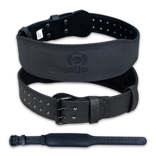 Premium Leather Weightlifting Belt for Men & Women – 4" & 6" Width – Heavy Duty Gym Belt for Powerlifting, Bodybuilding, CrossFit – Adjustable Support for Back & Core – Ideal for Squats & Deadlifts (4in, M)