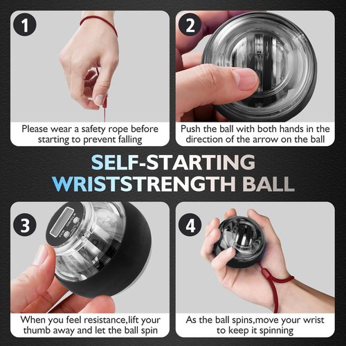 Torque Ball Hand Exerciser with LED Lights