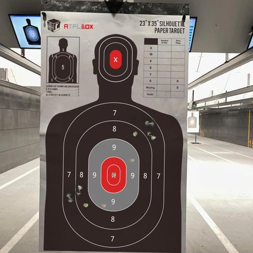 ATFLBOX Silhouette Paper Target for The Range, 23X35 inch Target Paper for Indoor and Outdoor Use, Suitable for Handguns, Pistols, Rifles, Airguns, Pellet Gun, BB Guns