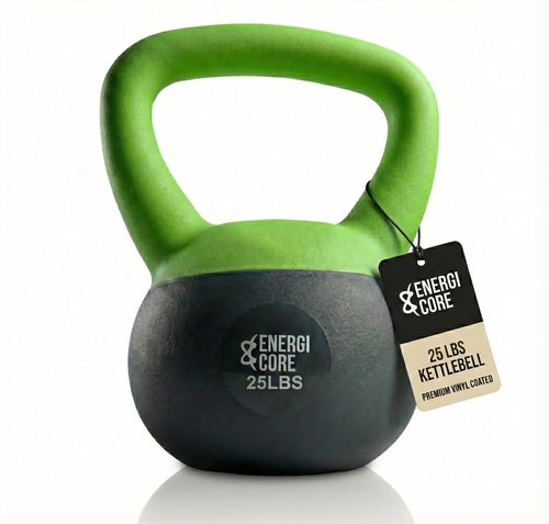 ENERGI CORE 25 LB Soft Kettlebell - Sand Filled Weight for Home Gym Workouts & Strength Training - 25lb Portable Exercise Kettle Bell for Women & Men