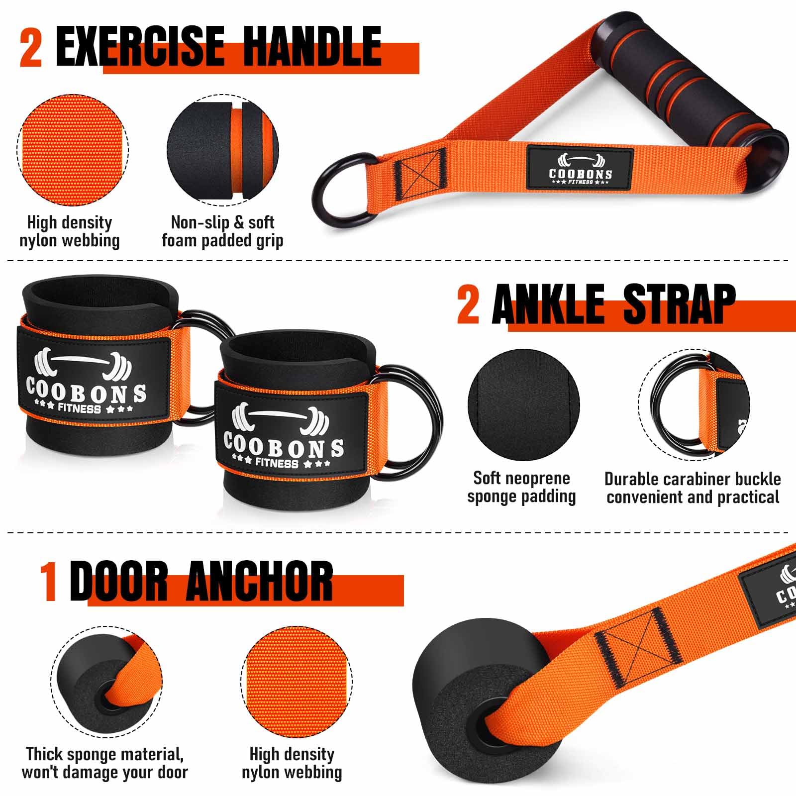 Resistance Bands, 300LBS Exercise Bands with Handles, Workout Bands with Door Anchor and Ankle Straps, Heavy Fitness Bands for Training, Physical Therapy, Shape Body, Yoga, Home Workout