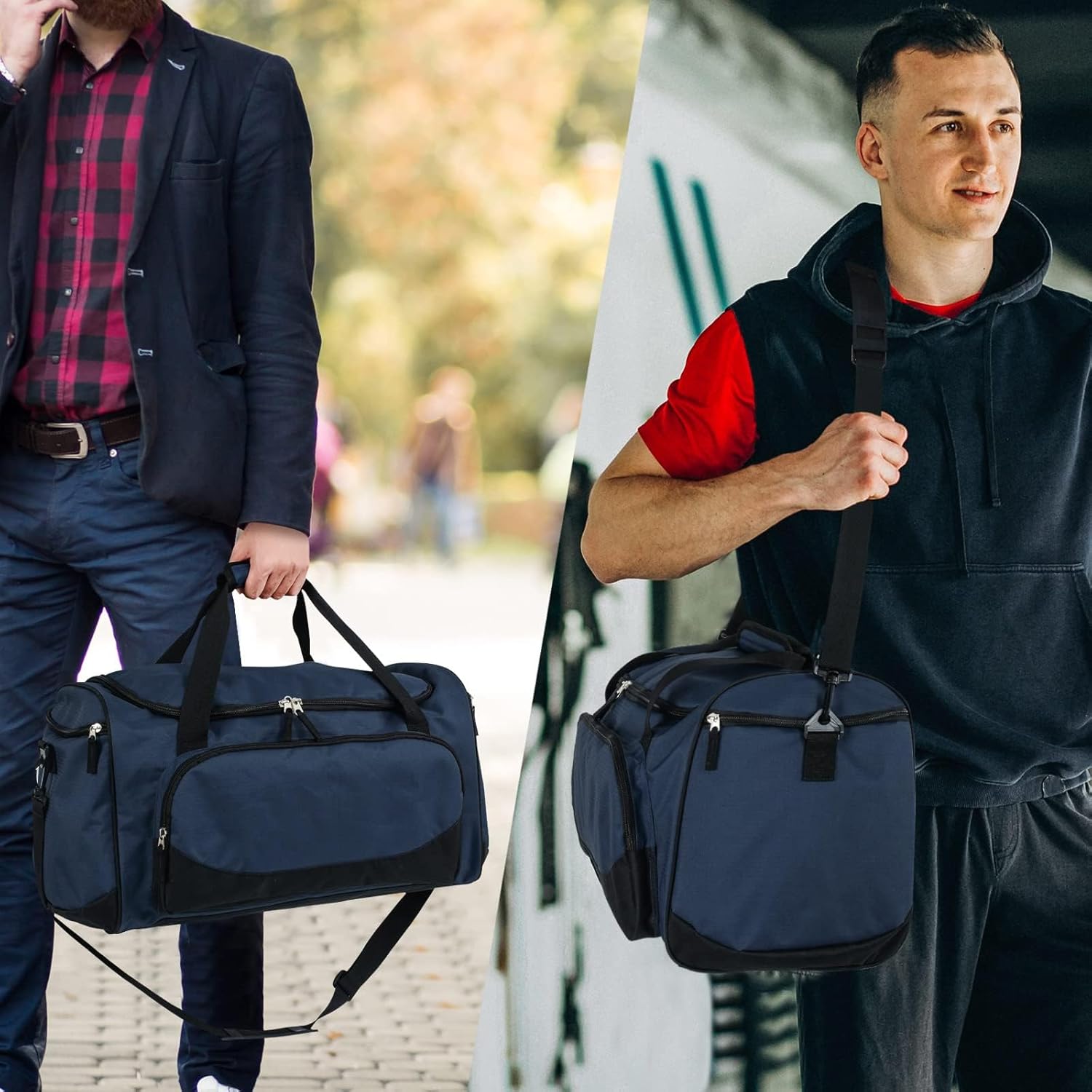 Uarition Gym Duffle Bag - 55L Navy Blue Heavy Duty Sports & Travel Gear Bag for Men