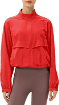 Locachy Women's Athletic Jacket - Lightweight Zip-Up Design for Windproof Sun Protection | Outdoor Workout