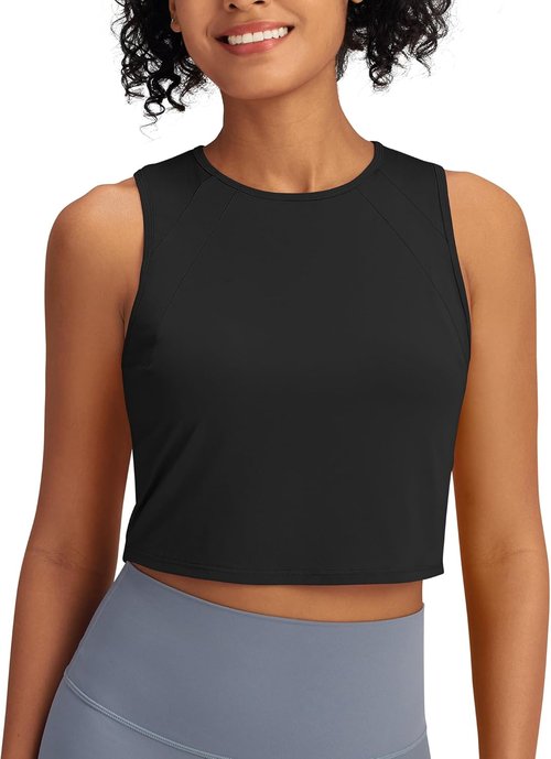 G4Free Lightweight Workout Tank Top - Fast-Dry Athletic Sleeveless Crop Top for Women | Ideal for Gym & Running