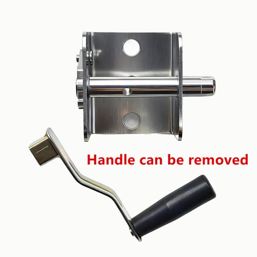 BIGalleons Stainless Steel Replacement Reel for Tennis Volleyball Badminton Posts, Hand Crank Winder with Removable Handle & Universal Mount(800lbs)