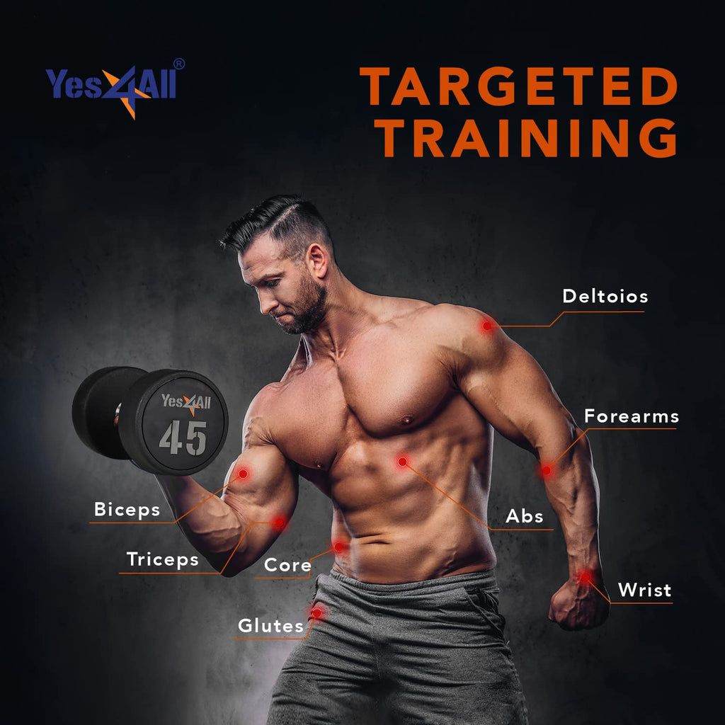 Yes4All Premium Urethane Dumbbell - 20 Pounds