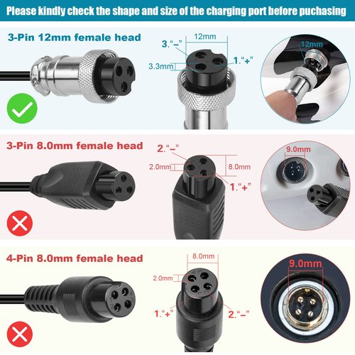 29V 2A for 24V 2A Electric Scooter Battery Charger for Razor Mx350, Compatible with Razor E100/E300/Moped/Dirt Bike.