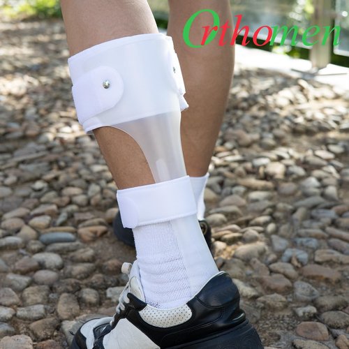 Orthomen AFO Brace for Foot Drop, Ultra Thin Drop Foot Support Brace to Prevent Tripping, Lightweight Ankle Foot Orthosis for Natural Gait, Fits in Shoes for Men & Women (M-Left)