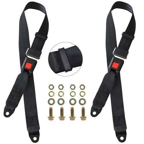 iLSKW Golf Cart Seat Lap Strap Belts Kit Universal Golf Cart Belt Kit Front Rear for EZGO, Yamaha, Club Car, Go Kart, UTV a Pair Not Include Bolts