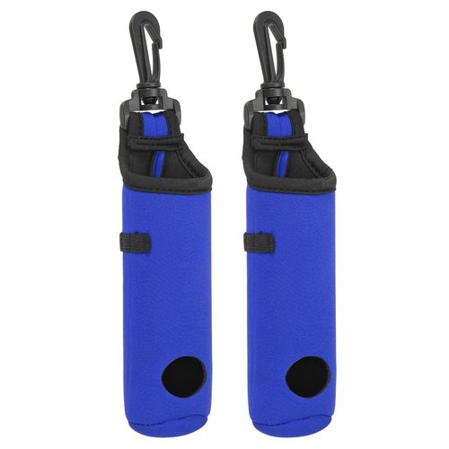 PATIKIL Golf Ball Carry Bag, 2Pack Golf Tee Holder Pouch Portable Neoprene Golf Ball Holder with Clip for Men and Women Storage Gifts, Blue