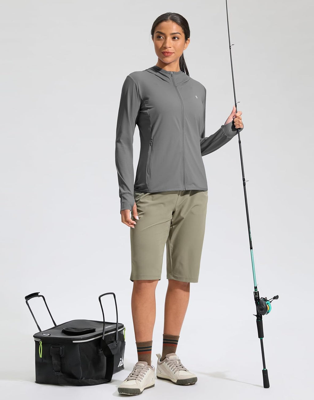 Soothfeel Women's Sun Protection Hoodie Jacket - Lightweight UPF 50+ Long Sleeve with Pocket for Hiking