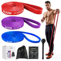 AUVIM Resistance Bands Set Pull Up Bands 3 Different Levels Fitness Exercise Bands for Men Women for Strength Training,Pilates,Yoga,Crossfit Include Door Anchor Storage Bag and Workout Guide
