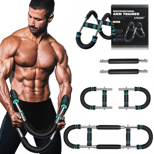 Twister Arm Trainer, 40-100lb Adjustable Chest Workout Equipment, Arm Trainer, Twister Arm Trainer, Portable Power Twister Bar, Detachable Design Fitness Anywhere (Blue)
