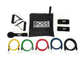 BOSS FITNESS PRODUCTS - 11-Piece Adjustable Resistance Band Set - 5 Bands - Heavy Duty Door Anchor - Premium Ankle Straps, Soft Grip Handles - Carrying Bag - Additional Accessories