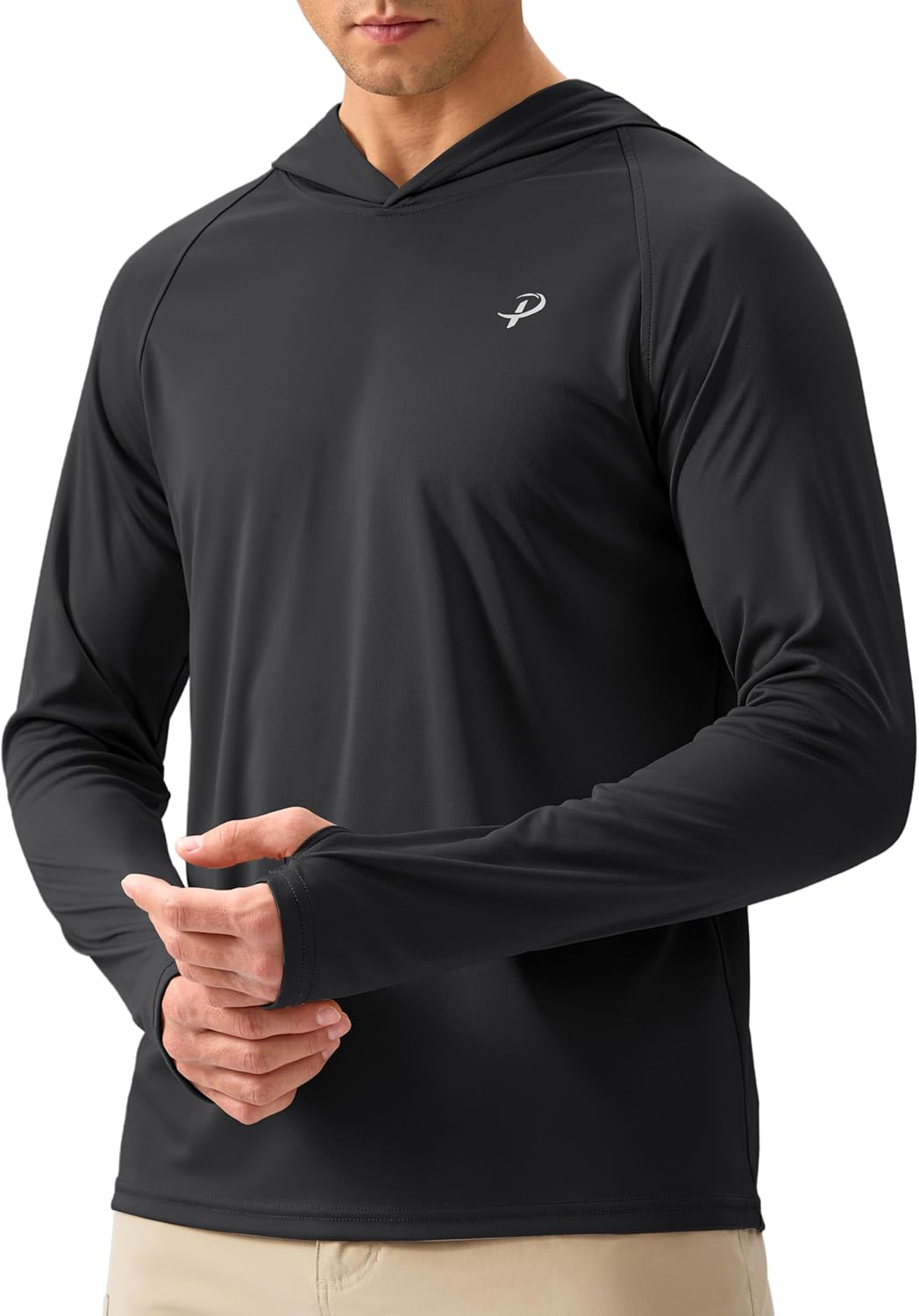 Pudolla Men's UPF 50+ Sun Protection Hoodie - Long Sleeve Rash Guard for Fishing & Outdoor Activities