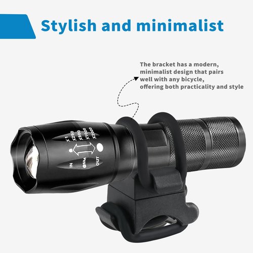 WHTCHSU 2 Pcs Universal Flashlight Bike Mount for Flashlight