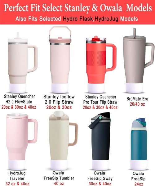 KTKUDY Silicone Boot for Stanley Quencher Tumbler H2.0 | Protects 30 oz, 40 oz & IceFlow Sizes