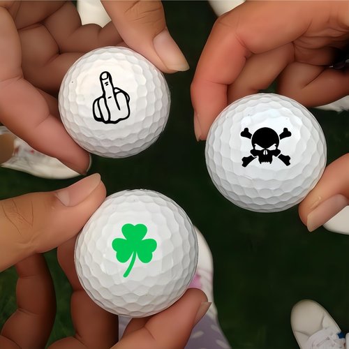 KYWLJPTDPN Personalized Golf Ball Stamp Custom Name Golf Ball Stamper with Ink Reusable Golf Ball Mark Your Own Golfer (4 Pieces)