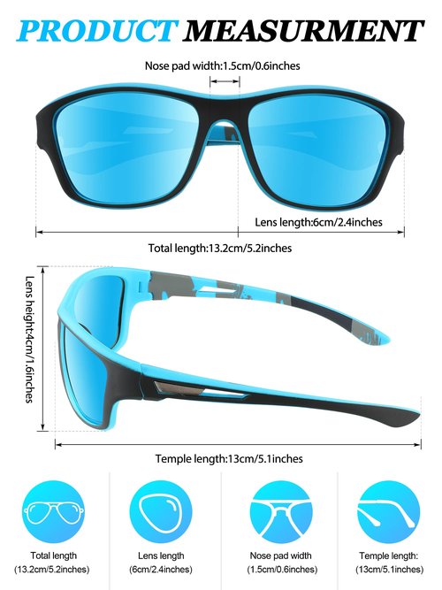 Leelosp 6 Pack Polarized Sport Sunglasses for Women Men UV Protection Fishing Driving Cycling Running with Strap Holders (Bright Colors)