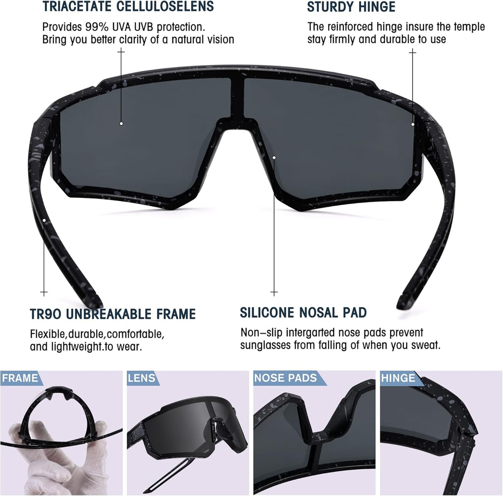 Skiennix Kids Baseball Sunglasses - Youth Sports Shades for Boys & Girls Age 4-10