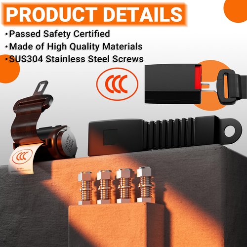 CLUBRALLY Golf Cart Seat Belts, 40" Retractable Universal Golf Cart Seatbelts Kit, Fits Club Car EZGO, Yamaha
