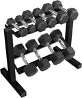 CAP Barbell 150 lb Dumbbell Set - Space-Saving 2-Tier Rack | Versatile Weight Options