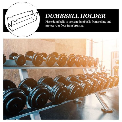 INOOMP Dumbbell Holder Stand Compact Dumbbell Rack for Home Gym Strength Training Weight Storage Rack 15.74X5.90X3.93In Fitness Equipment Organizer