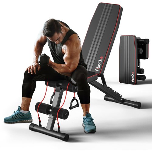FitinOne Adjustableb Weight Bench for Home Gym, Foldable Bench Press for Full Body Workout, 660 lbs Incline Decline Bench with Fast Folding