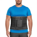 Gepoetry Abdominal Binder, 12-Inch Wide Elastic Belly Wrap for Plus Size Men and Women, Abdominal Binder Post-Surgery Stomach Compression Garment for Hernia Surgery, Natural Birth(Black,XXL)