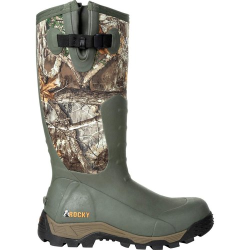 ROCKY Sport Pro Rubber Outdoor Boot, Realtree Edge, Size 10(M)