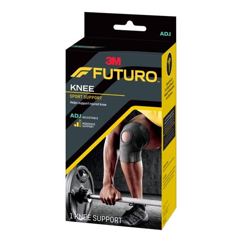 FUTURO Sport Knee Support, Ideal for Athletic and Everyday Activities, One Size Black