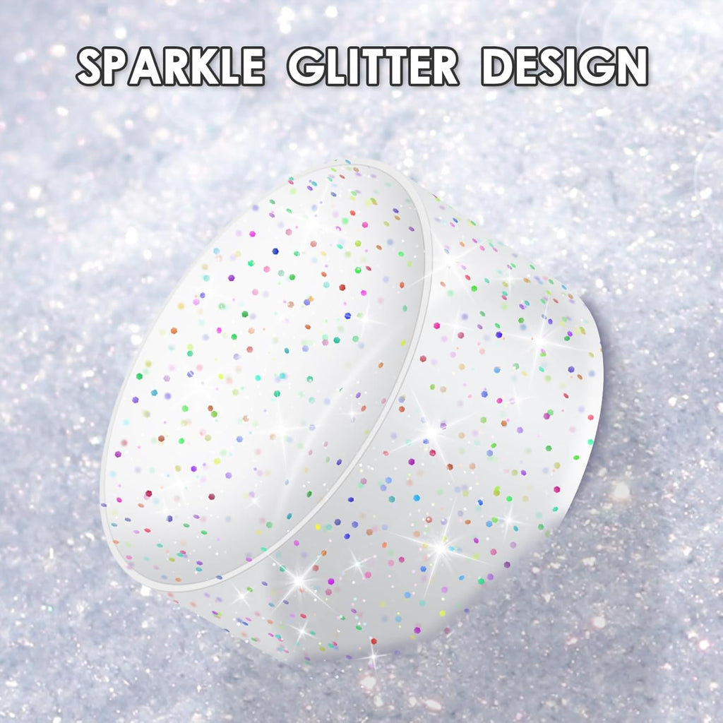 Owala Protective Glitter Silicone Boot - Bling Cup Sleeve for 24oz, 32oz, 40oz Water Bottles