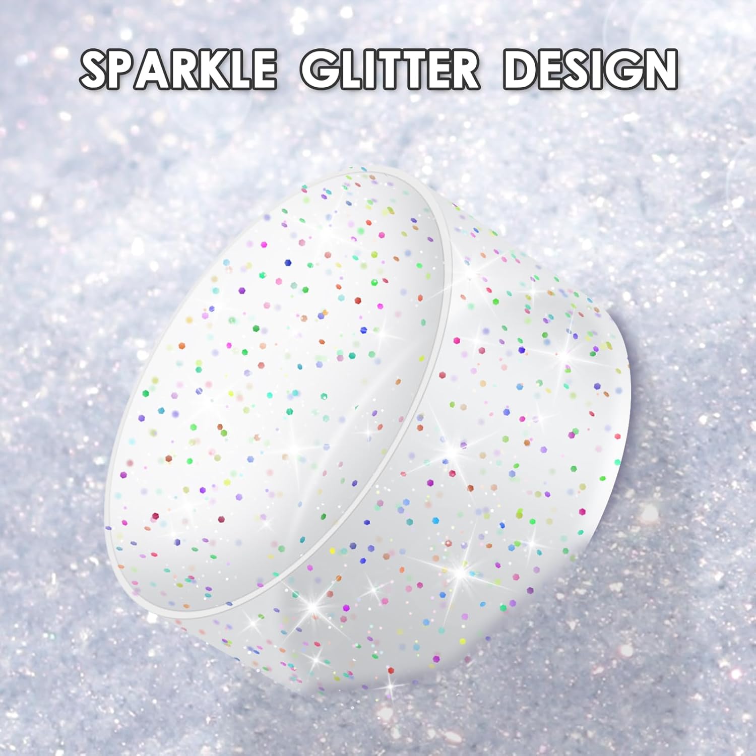 Owala Protective Glitter Silicone Boot - Bling Cup Sleeve for 24oz, 32oz, 40oz Water Bottles